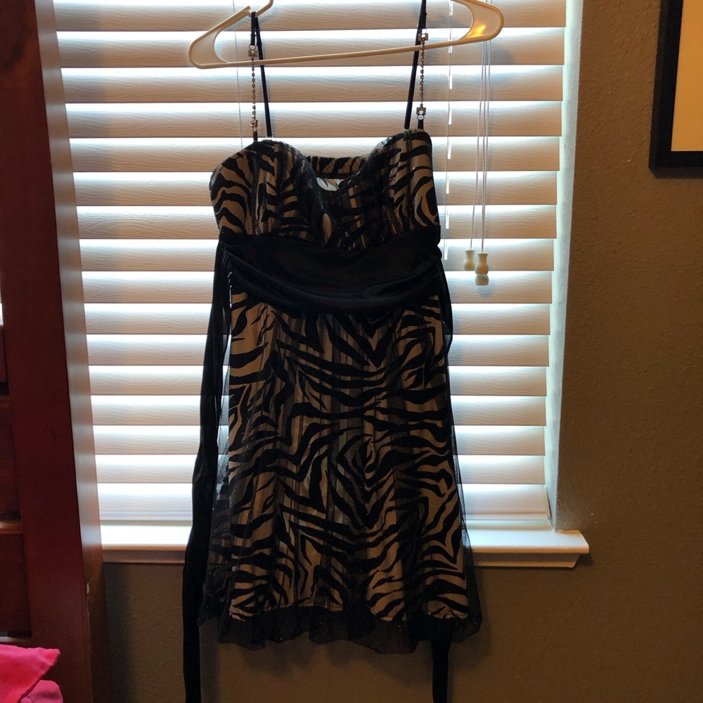 zebra print dress.